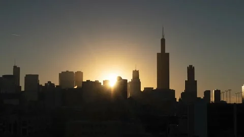 A timelapse of the sunrise over Chicago. Stock Footage 140647724