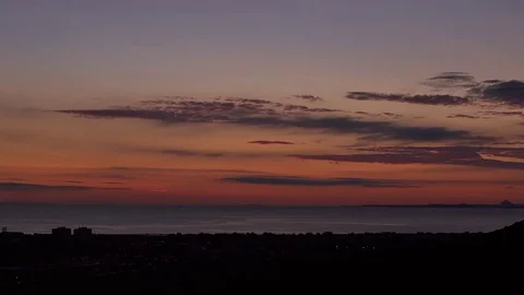 Timelapse of sunrise over Edinburgh Stock Footage 78290418