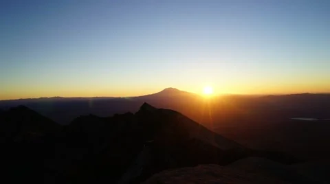 Timelapse of sunrise over mountain Stock Footage