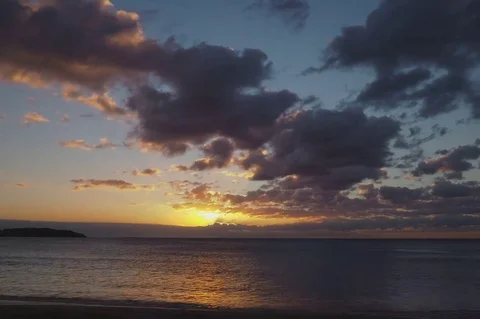 Timelapse of a sunrise over the ocean Stock Footage 76379843