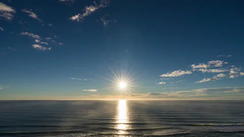 Timelapse of a Sunrise over the Ocean Stock-Footage 154529223