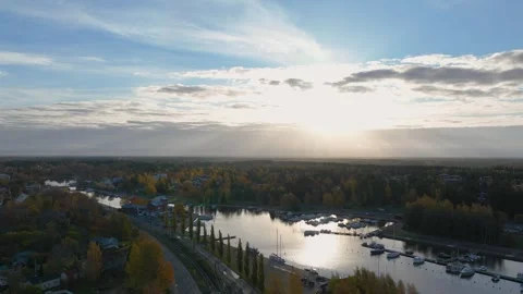 Timelapse of a sunrise over a river Stock Footage 251847596