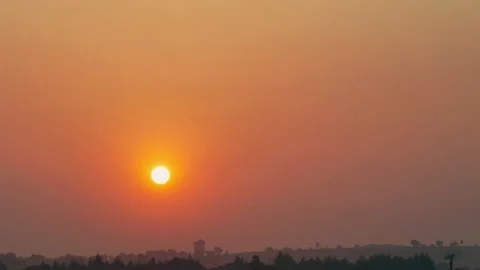 Timelapse Sunrise over the rolling hills Stock Footage 231006166