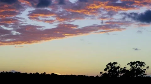 Timelapse at sunrise with pink clouds in Cremorne, Sydney Stock Footage 146356980