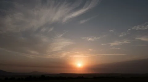 Timelapse of sunrise at the plain Stock Footage 59066605