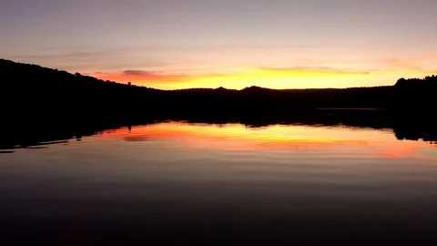 Timelapse of a sunrise in the ruidera lagoons Stock Footage 101698060