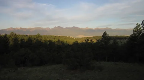 Timelapse - Sunrise on the Sangre de Cristo Mountains Stock Footage