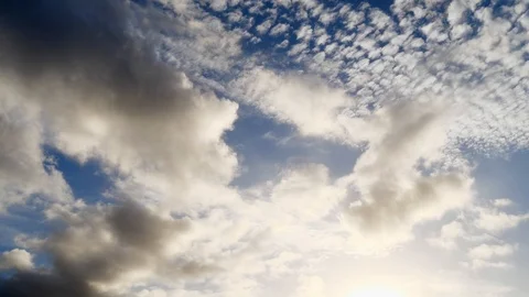 Timelapse of sunrise scattered cloud some dark very fast moving clouds 스톡 동영상 122439186