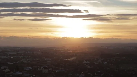 Timelapse from a sunset above the hills Stock Footage 88155718