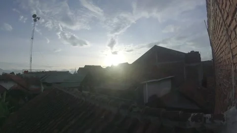 Timelapse sunset and cloud using gopro hero session camera with house building Stock Footage 219452622