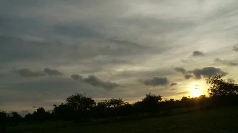 Timelapse of sunset and clouds in Bolivia Stock Footage 519138