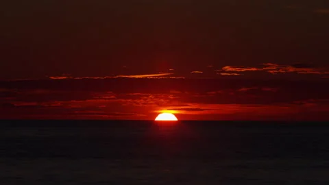 Timelapse with Sunset and Cumulus Clouds Flying High in a Beautiful Blue Sky Stock Footage 201149963