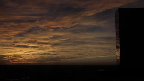 Timelapse of Sunset and Night with clouds over City Stock-Footage 102404330