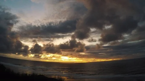 Timelapse: sunset at Bali, above the ocean Stock Footage 88109532