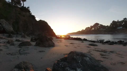 Timelapse - Sunset on a Beautiful Ocean Beach Stock-Footage 178681377