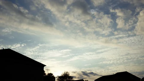 Timelapse of Sunset with Beautiful Rays of Light and Cloud Stock Footage 182510554