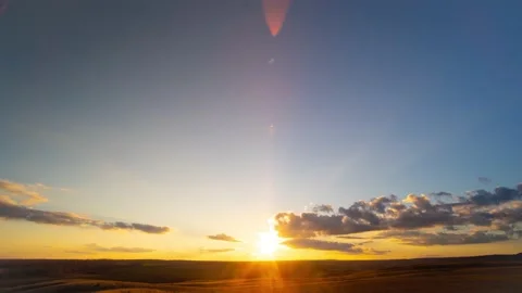 Timelapse Sunset. Beautiful sky at sunset or sunrise Stock Footage 141545195
