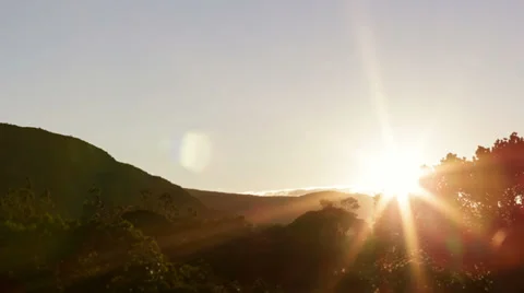 Timelapse Sunset Behind Mountains Stock Footage 27399645