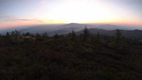 Timelapse Sunset from Black Mountain, Cooley Mountains, County Louth, Ireland Stock Footage 309176108