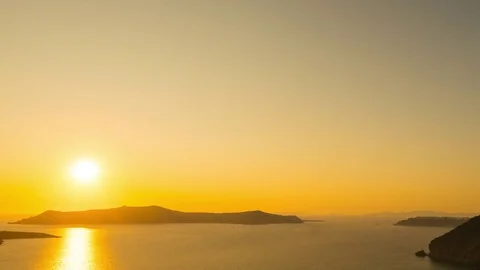 Timelapse sunset caldera santorini Stock Footage 80225824
