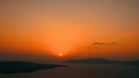 Timelapse Sunset Caldera Santorini Stock Footage 100508746