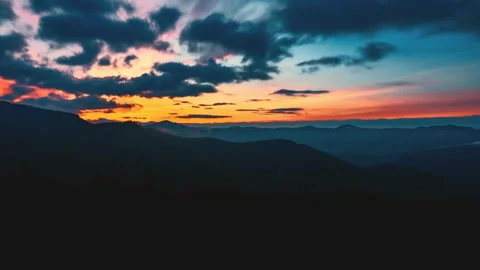 Timelapse of Sunset in Carpathian Mountains Stock Footage 280514011