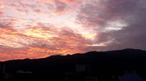 Timelapse of Sunset in Chiang Mai, Doi Suthep Mountain Stock Footage 56560934