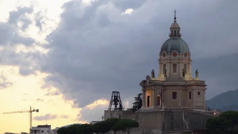 Timelapse at sunset in the city Stock Footage 95747512