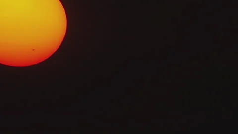 Timelapse sunset, close-up sun with spot Stock Footage 155845000