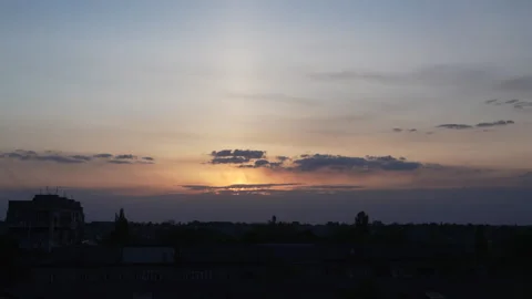 Timelapse of sunset with clouds in the background Stock Footage 334573505