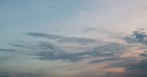 Timelapse sunset clouds blue yellow sky Video stock 131600191