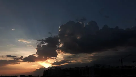 TIMELAPSE  - SUNSET CLOUDS Video stock 155382437