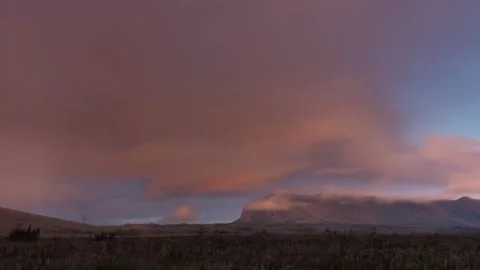 Timelapse sunset clouds mountains. Stock Footage 166241185