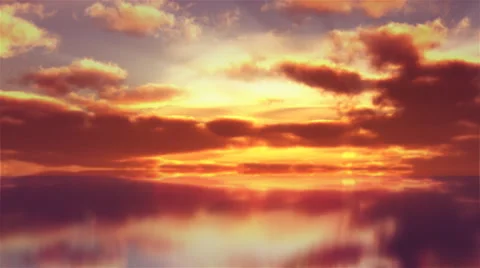 Timelapse of sunset clouds reflecting in water. Stock Footage 44562977