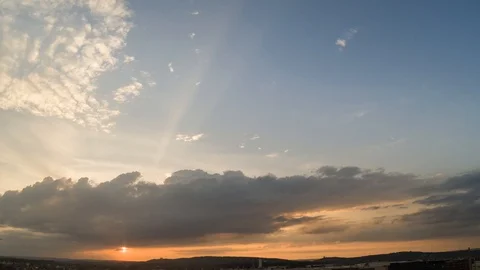 Timelapse Sunset Cloudscape Stock Footage