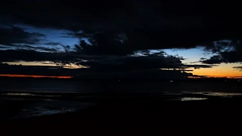 Timelapse of sunset with cloudy sky. Stock Footage 219142297