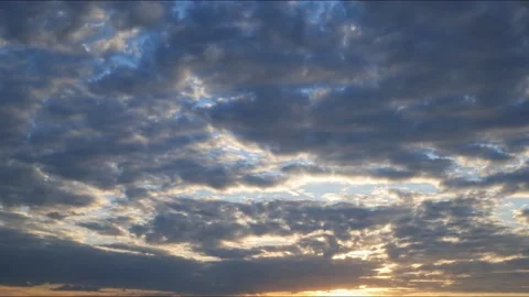 Timelapse of sunset in cloudy weather Stock Footage 156559072