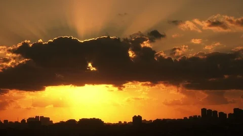 Timelapse sunset Video stock 95211147