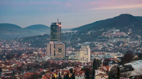 Timelapse sunset Jena 스톡 동영상 89689211