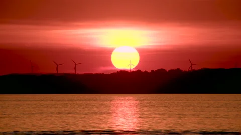 Timelapse of a sunset on a lake Stock Footage 155822487