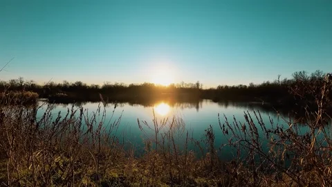 Timelapse at Sunset on the Lake Stock Footage 168289292
