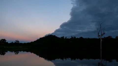Timelapse sunset at the lake. Stock Footage 171106251