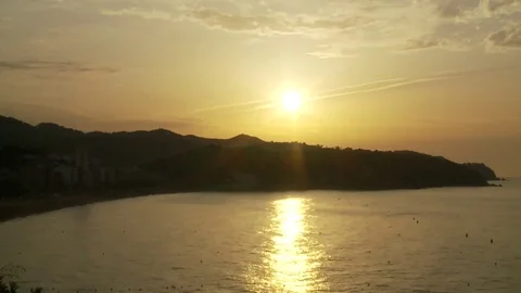 Timelapse sunset Lloret de Mar Barcelona Stock Footage 73896542