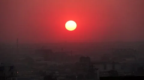 Timelapse sunset Lusaka Stock Footage 42269234