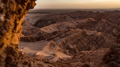 Timelapse - Sunset At Moon Valley Near San Pedro De Atacama Stock Footage 296181202