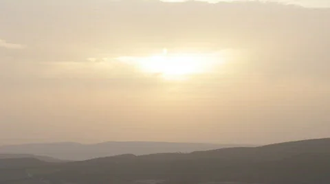 Timelapse. Sunset in the mountain Stock Footage 561138