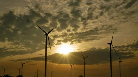 Timelapse Sunset mountain range beautiful landscape mist, dusk golden Stock Footage 309505810