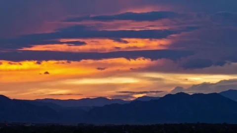 Timelapse of Sunset in the Mountains Stock Footage 81762843