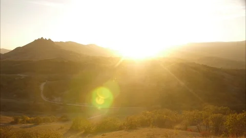 Timelapse sunset in the mountains Stock Footage 97060856