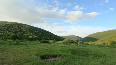 Timelapse Sunset in the mountains Kuznetsky Alatau, Republic of Khakassia,  Stock Footage 59791482